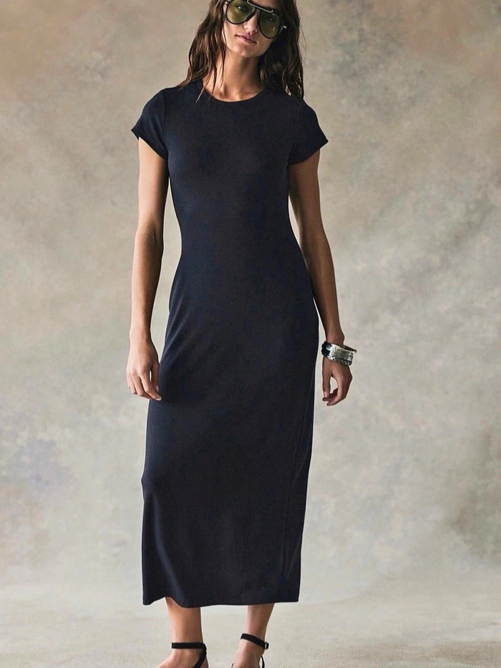 Free People Good Feels Slim Midi Dress